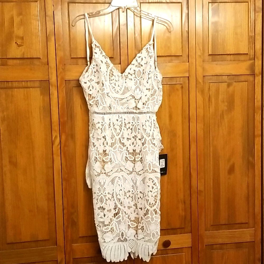 White mini dress